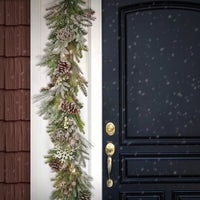 9 ft. Pre-Lit HGTV Home Collection Cozy Winter Garland - National Tree Company