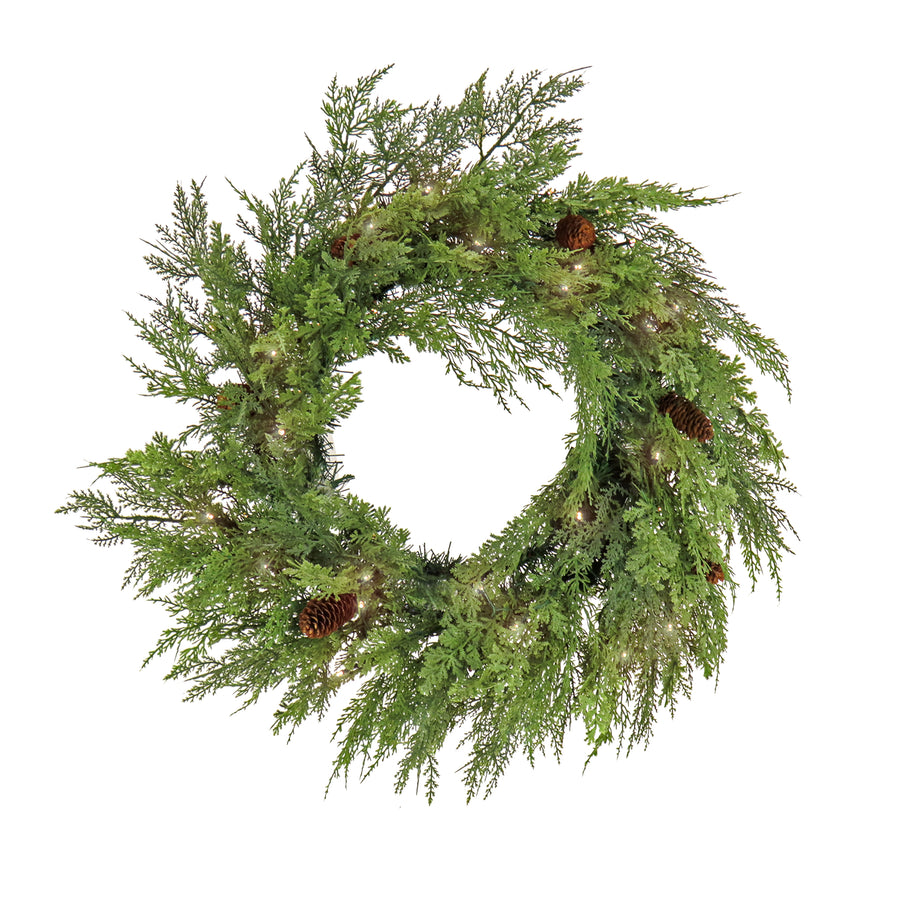 Traditional Winter And Christmas Natural Wreath With Holly Spruce