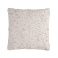 18 in. HGTV Home Collection White Boho Christmas Pillow - National Tree Company