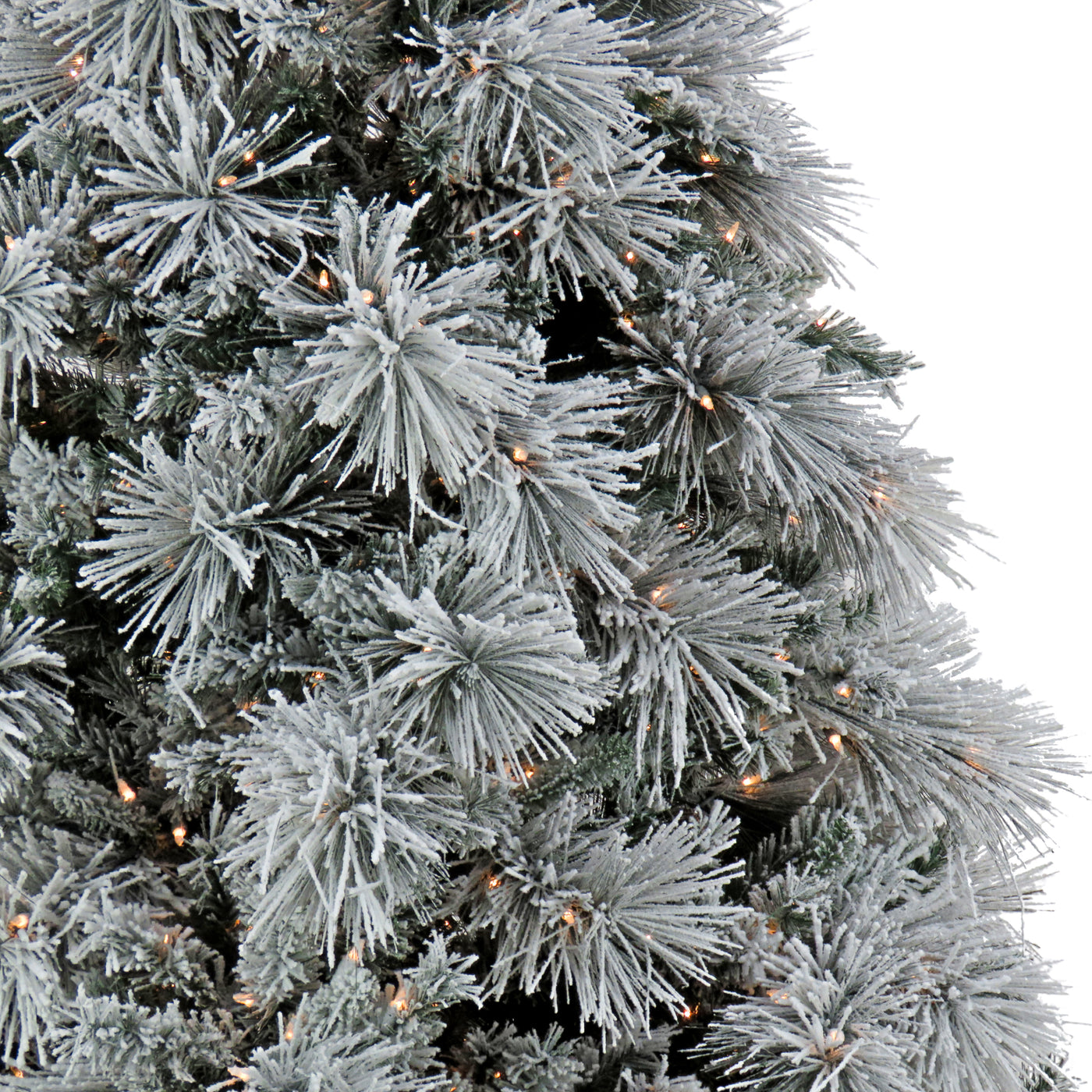 HGTV Home Collection 6.5 ft. Pre-Lit Flocked Bavarian Pine Tree - National Tree Company