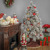 6.5 ft. Pre-Lit Flocked Bavarian Pine Tree - National Tree Company