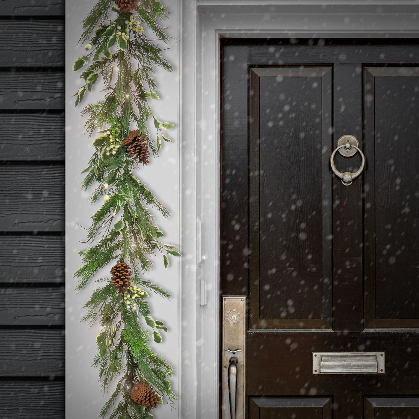 6 ft. Pre-Lit HGTV Home Collection Holly and Berry Garland - National Tree Company