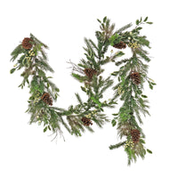 9 ft. Pre-Lit HGTV Home Collection Holly and Berry Garland - National Tree Company