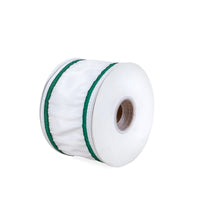 3 in. HGTV Home Collection Dupioni Double-Sided Ribbon, White & Green - National Tree Company