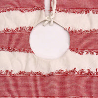 48 in. HGTV Home Collection Red White Ric Rac Border Tree Skirt - National Tree Company