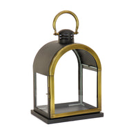 18" HGTV Home Collection Antique Bronze Dome Lantern, Small - National Tree Company