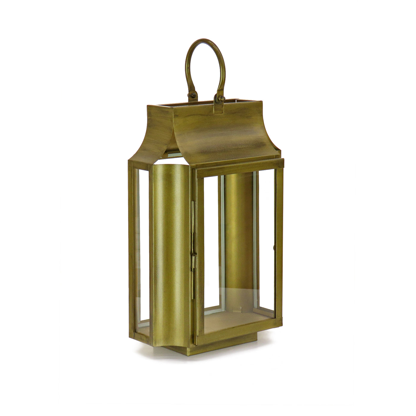 18" HGTV Home Collection Antique Bronze Lantern, Small - National Tree Company