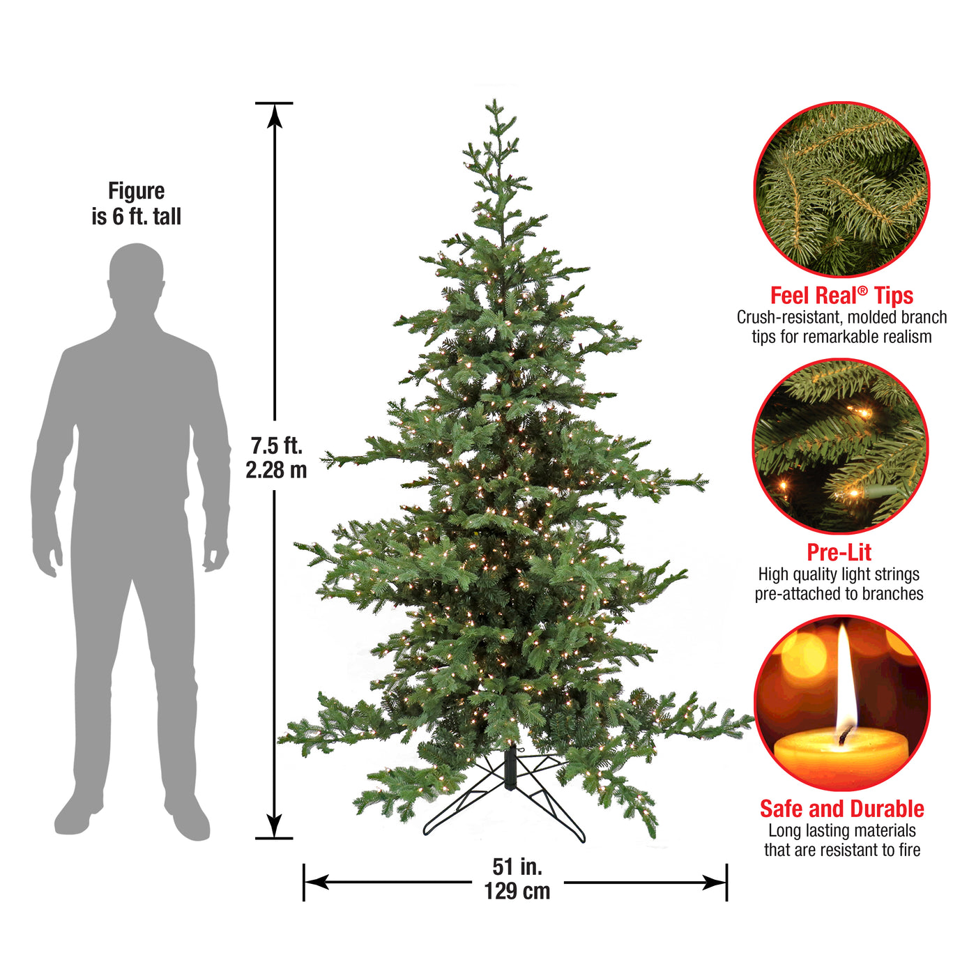 7.5 ft. Pre-Lit Decorator Tree - National Tree Company