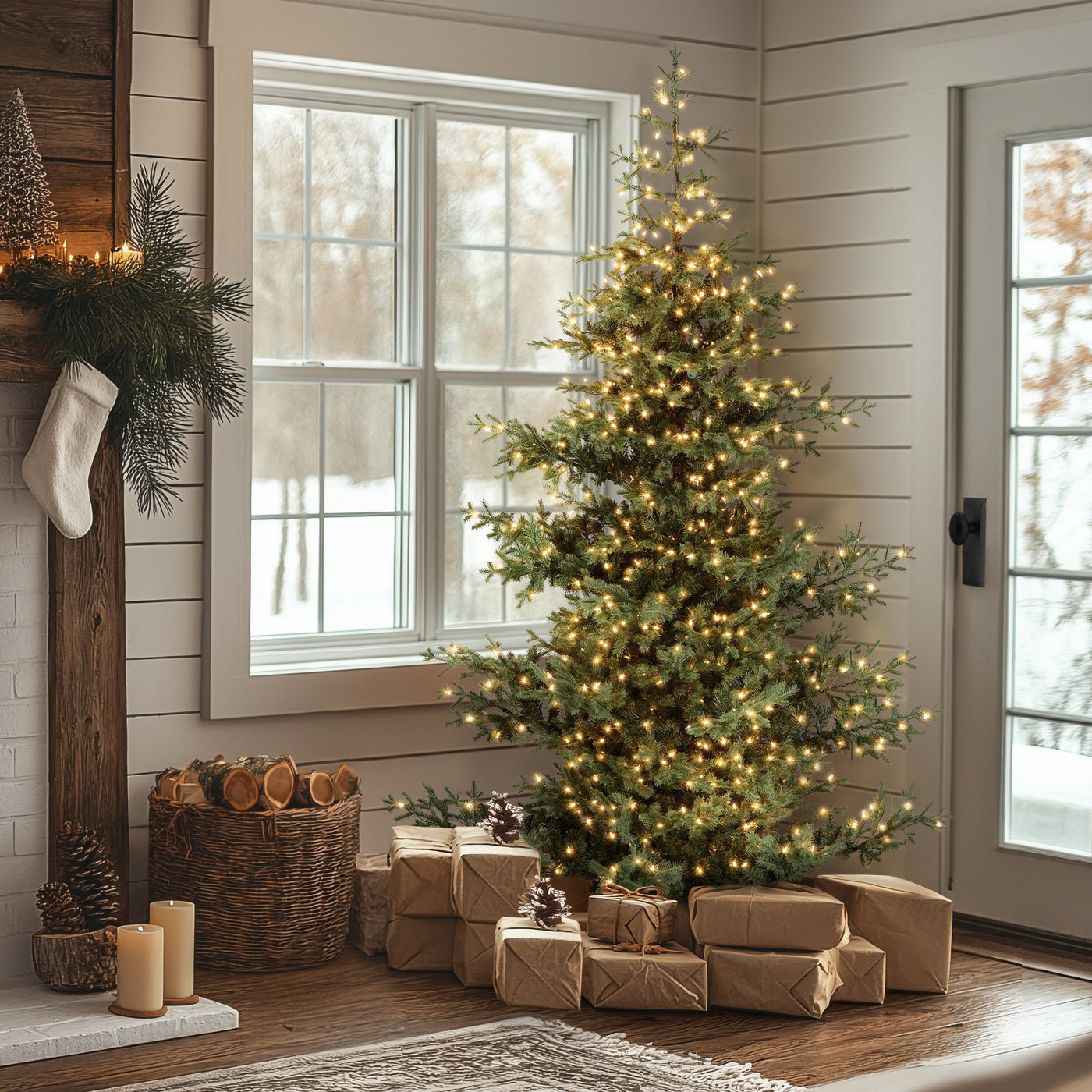 9 ft. Pre-Lit Decorator Tree with PowerConnect Clear Lights - National Tree Company