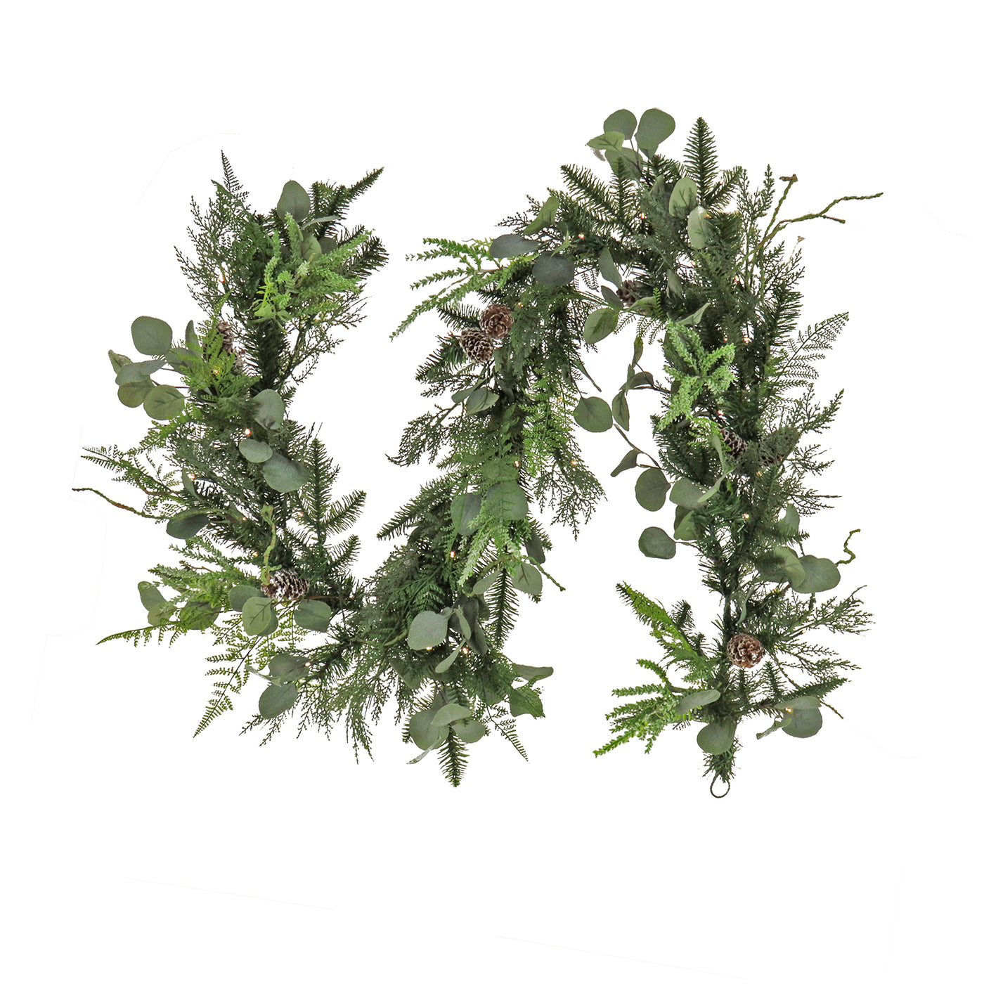 6 ft. Pre-Lit HGTV Home Collection Winter Garden Garland with LED Lights - National Tree Company