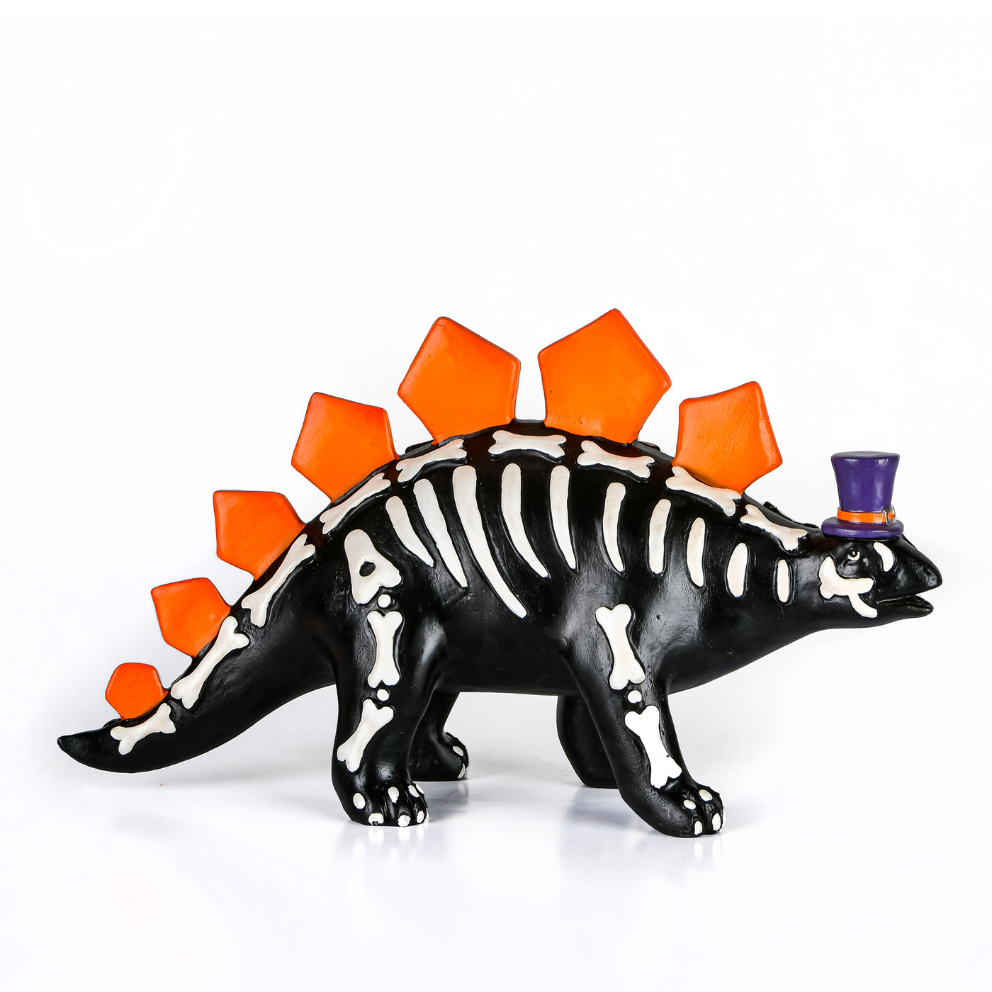 Halloween Tabletop Decoration, Black, Stegosaurus, 1 Foot - National Tree Company