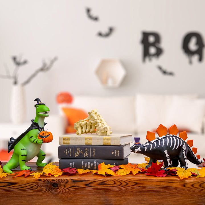 Halloween Tabletop Decoration, Black, Stegosaurus, 1 Foot