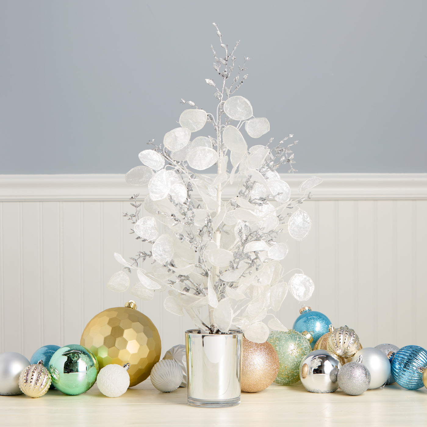 26in. White Frost White Tabletop Tree - National Tree Company