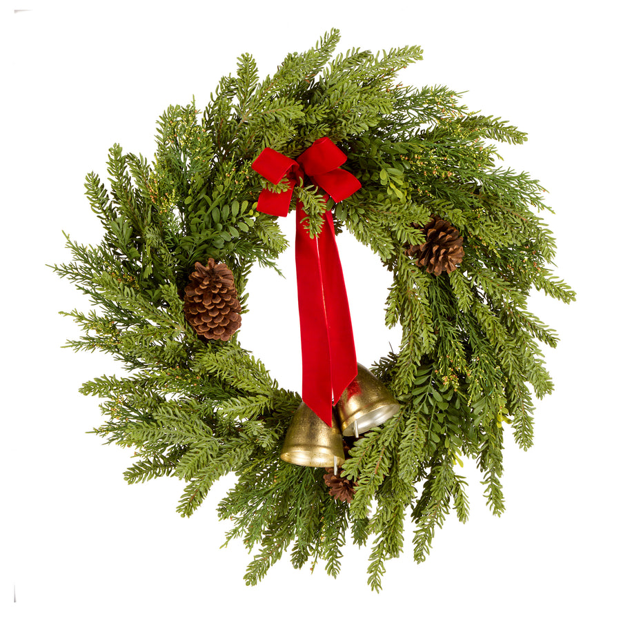 28 in. Christmas Bells Pine Wreath - National Tree Company