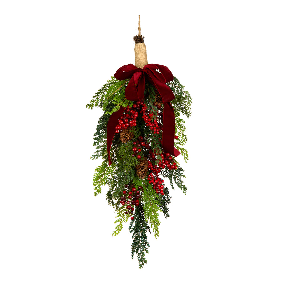 28in. Christmas Joy Teardrop Swag - National Tree Company