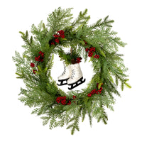 22 in. Winter Skates Wreath - National Tree Company