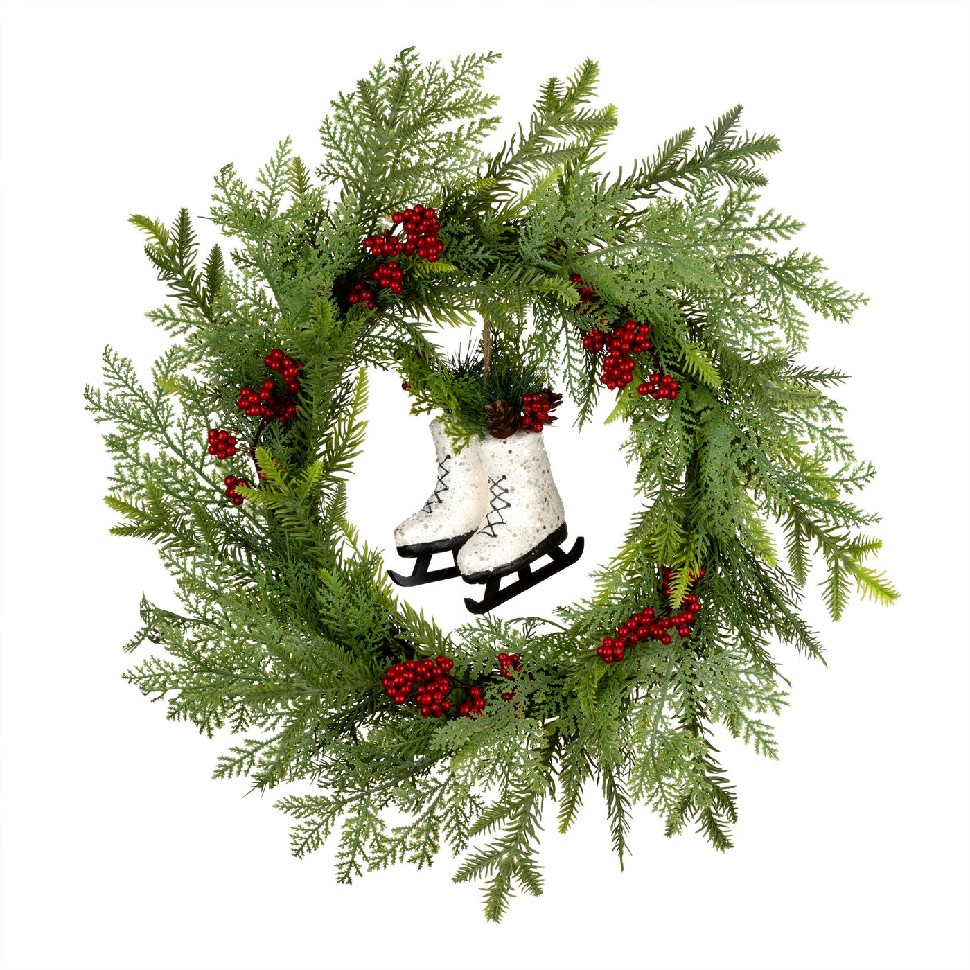 22 in. Winter Skates Wreath - National Tree Company