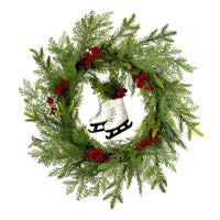 22 in. Winter Skates Wreath - National Tree Company
