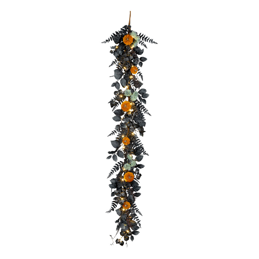 6 ft. Pre-Lit Halloween Garland with Pumpkins and LED Lights - National Tree Company