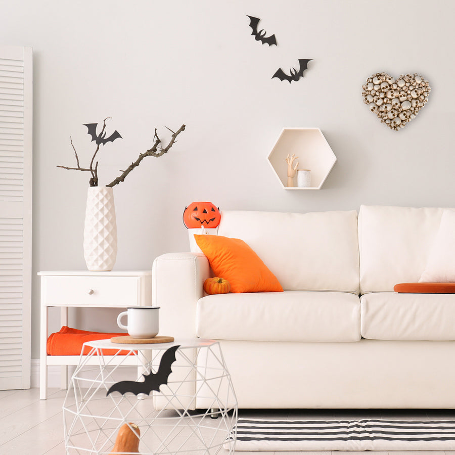 9 in. Halloween Heart Shaped Skulls Tabletop Decoration - National Tree Company