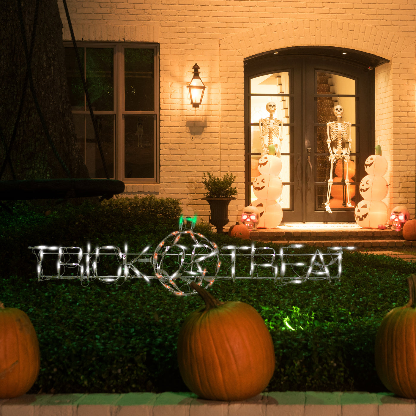 52 in. Halloween Trick or Treat Lighted Sign Decoration with LED Lights - National Tree Company