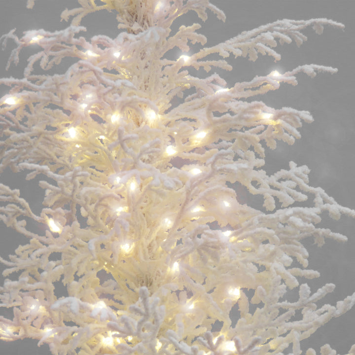 HGTV Home Collection Pre-Lit Christmas by the Sea Coral Artificial Tree Pre-Strung with Warm White LED Lights , Plug In, HGTV Home Collection, Coral, 48in