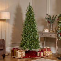 7.5 ft. Pre-Lit Havenwood Fir Slim Tree with Warm White LED Lights - National Tree Company
