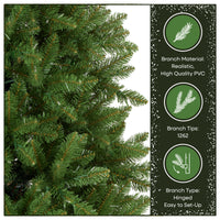 7.5 ft. Pre-Lit Havenwood Fir Slim Tree with Warm White LED Lights - National Tree Company