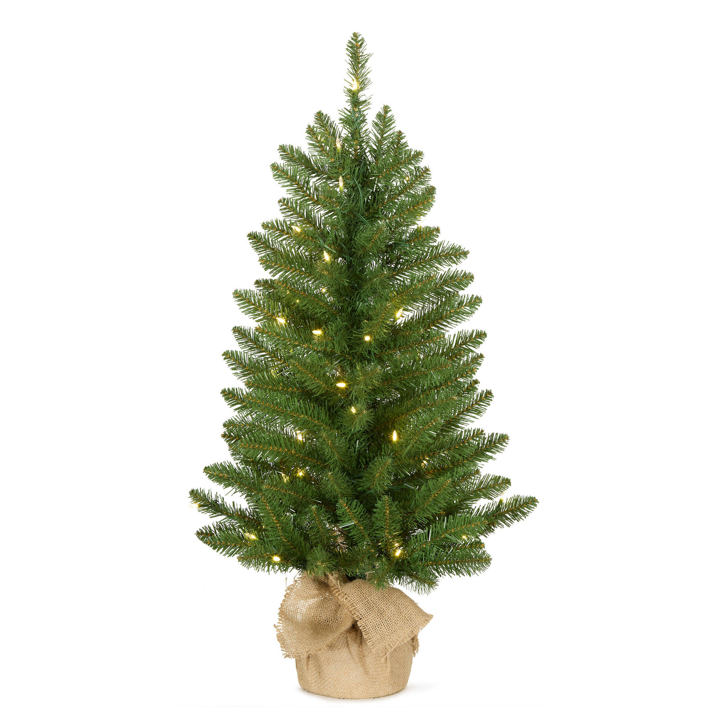 3 ft. Pre-Lit Havenwood Fir Slim Tree with Warm White LED Lights - National Tree Company