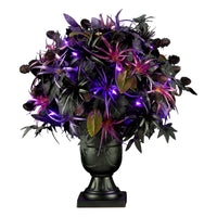 Halloween 24inch Artificial Scare in the Air Halloween Potted Plant, 30 Purple LED Lights, Battery Operated - National Tree Company