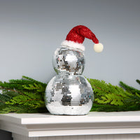 12in. Disco Ball Snowman with Santa Hat - National Tree Company