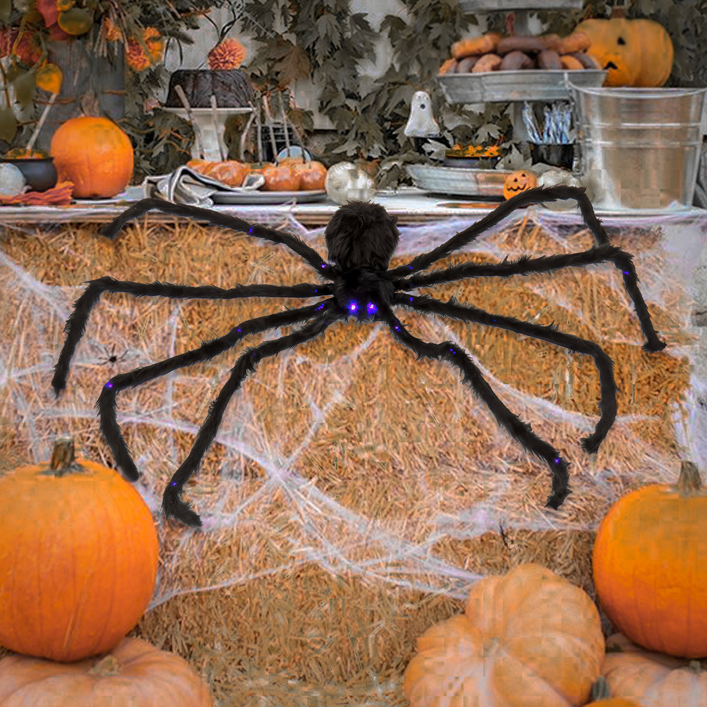 Halloween 50' Spider, LED Lights- Battery Operated - National Tree Company