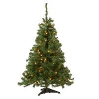 4 ft. Pre-Lit Kincaid Spruce Wrapped Tree with Clear Lights - National Tree Company