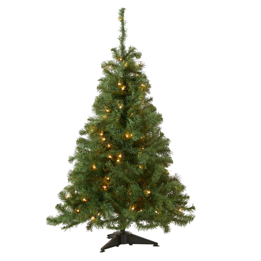 4 ft. Pre-Lit Kincaid Spruce Wrapped Tree with Clear Lights, Plug-In - National Tree Company