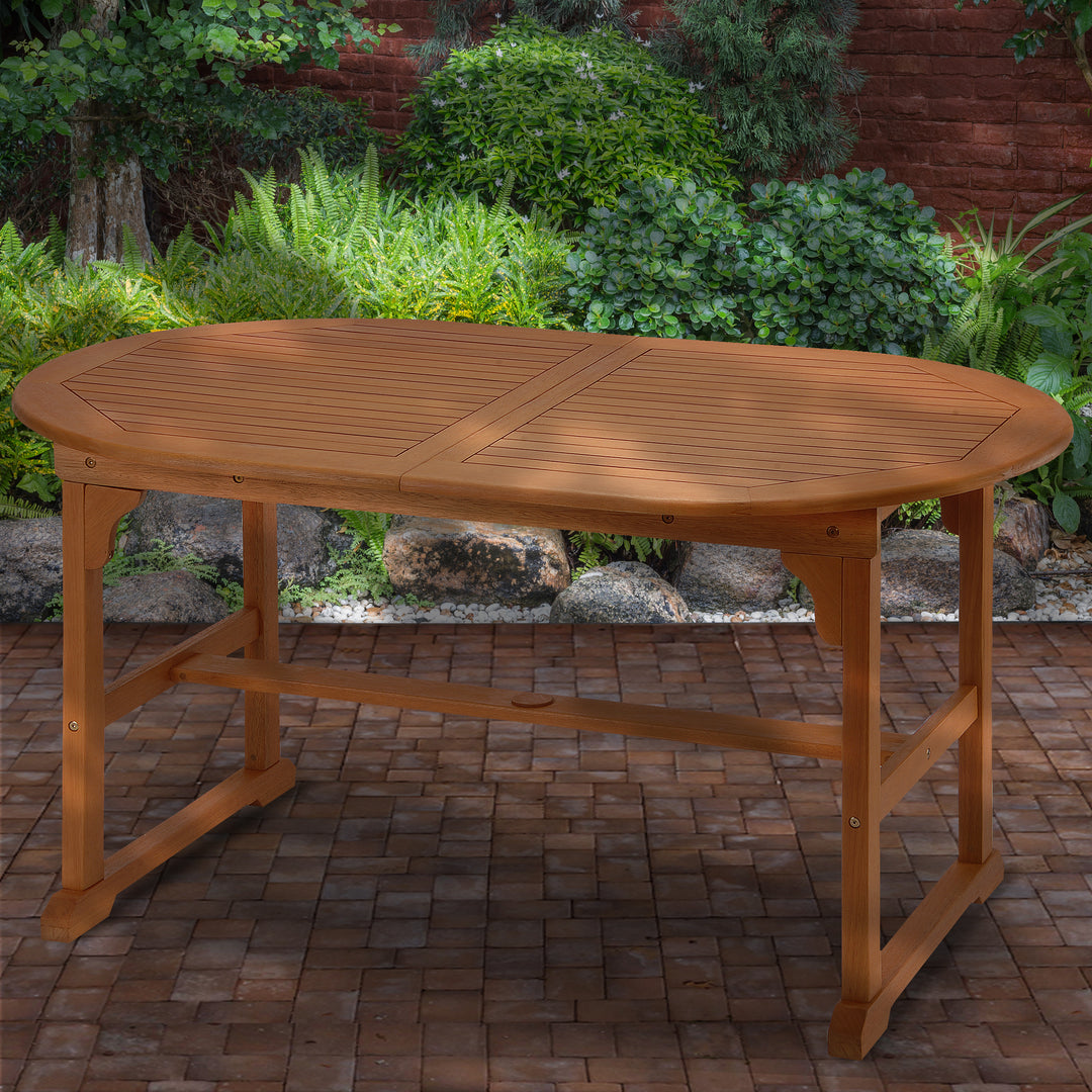 Eucalyptus Grandis Wood Oval Extension Table