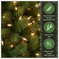 14 ft. Pre-Lit Kingswood Fir Pencil Hinged Tree with Clear Lights - National Tree Company