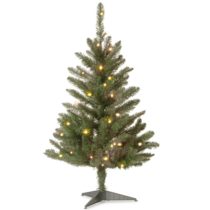 Artificial Mini Christmas Tree, Green, Kingswood Fir, Includes Stand, 3 Feet