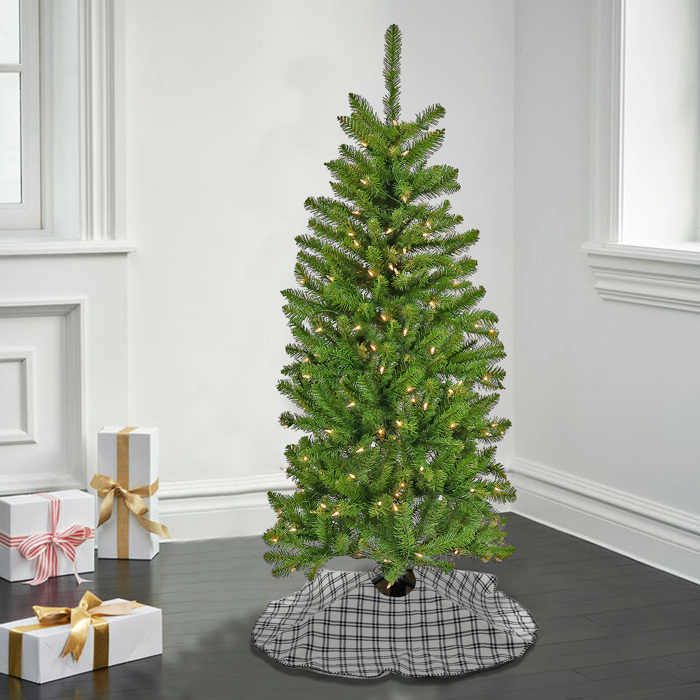 4.5 ft. Pre-Lit Kingswood Fir Pencil Tree with Clear Lights - National Tree Company