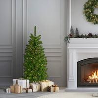 4.5 ft. Pre-Lit Kingswood Fir Pencil Tree with Clear Lights - National Tree Company