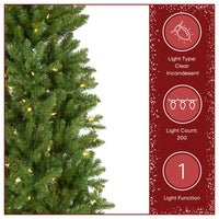 6 ft. Pre-Lit Kingswood Fir Pencil Slim Hinged Tree with Clear Lights, Plug-In - National Tree Company