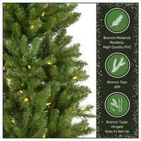 6 ft. Pre-Lit Kingswood Fir Pencil Slim Hinged Tree with Clear Lights, Plug-In - National Tree Company