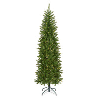 6 ft. Pre-Lit Kingswood Fir Pencil Slim Hinged Tree with Clear Lights, Plug-In - National Tree Company