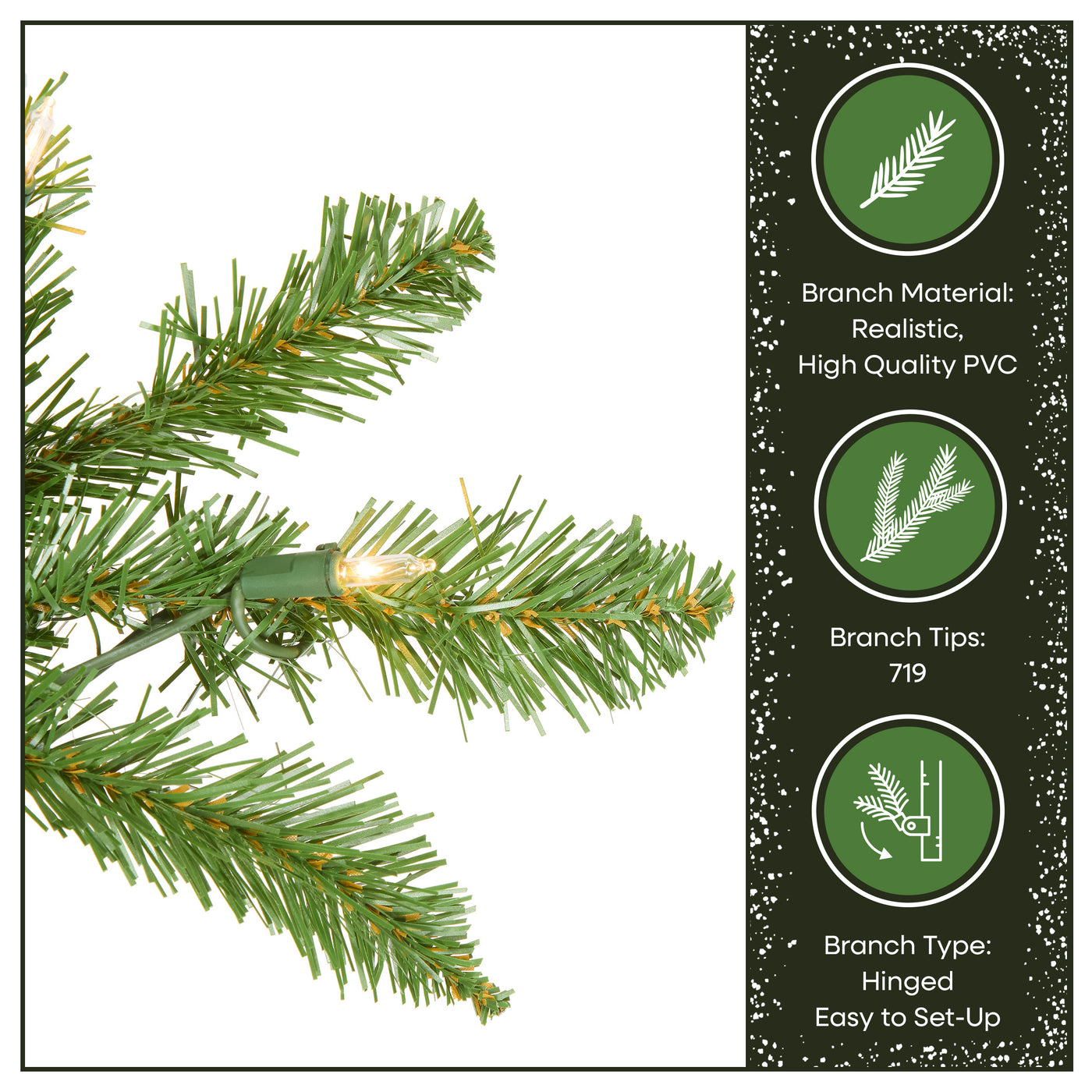 6.5 ft. Pre-Lit Kingswood Fir Pencil Tree with Clear Lights - National Tree Company