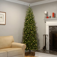 9 ft. Pre-Lit Kingswood Fir Pencil Tree with Clear Lights - National Tree Company