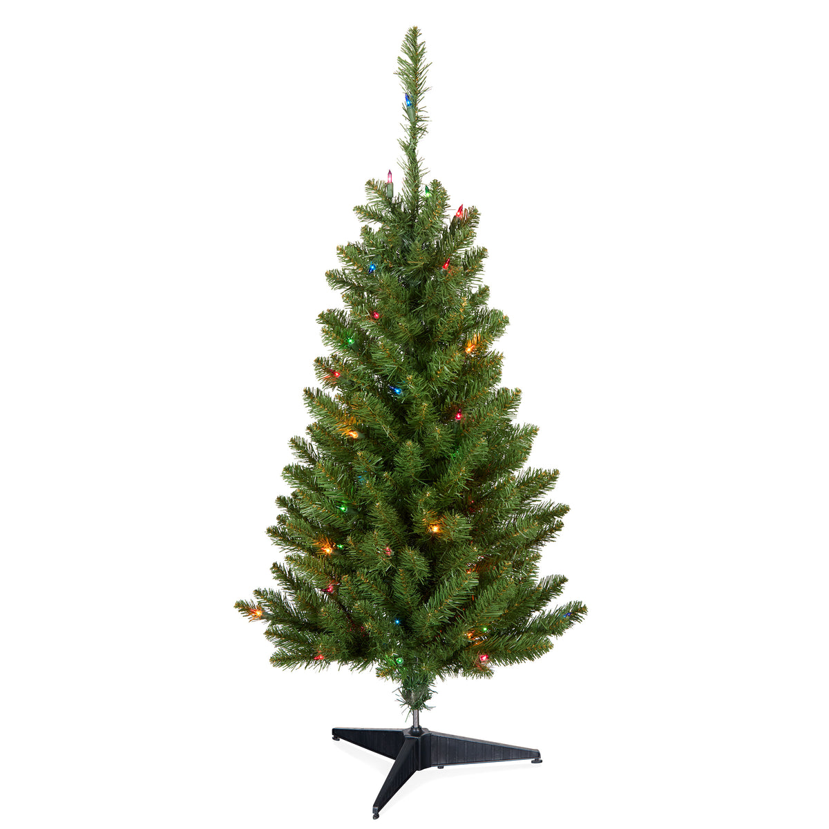 3 ft. Kingswood Fir Pencil Slim Wrapped Tree with Multicolor Lights - National Tree Company