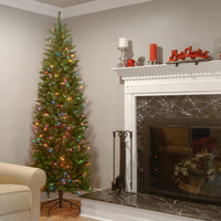 6.5 ft. Pre-Lit Kingswood Fir Pencil Tree with Multicolor Lights - National Tree Company