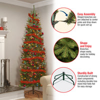 7.5 ft. Pre-Lit Kingswood Fir Pencil Tree with Multicolor Lights - National Tree Company