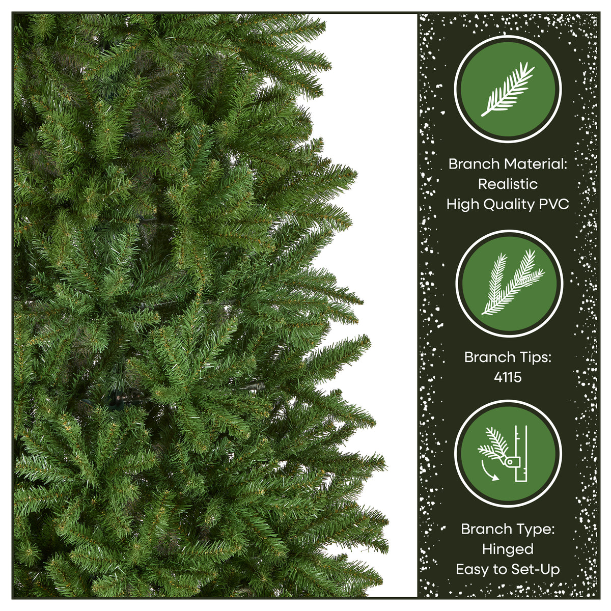 14 ft. Kingswood Fir Pencil Slim Hinged Tree - National Tree Company