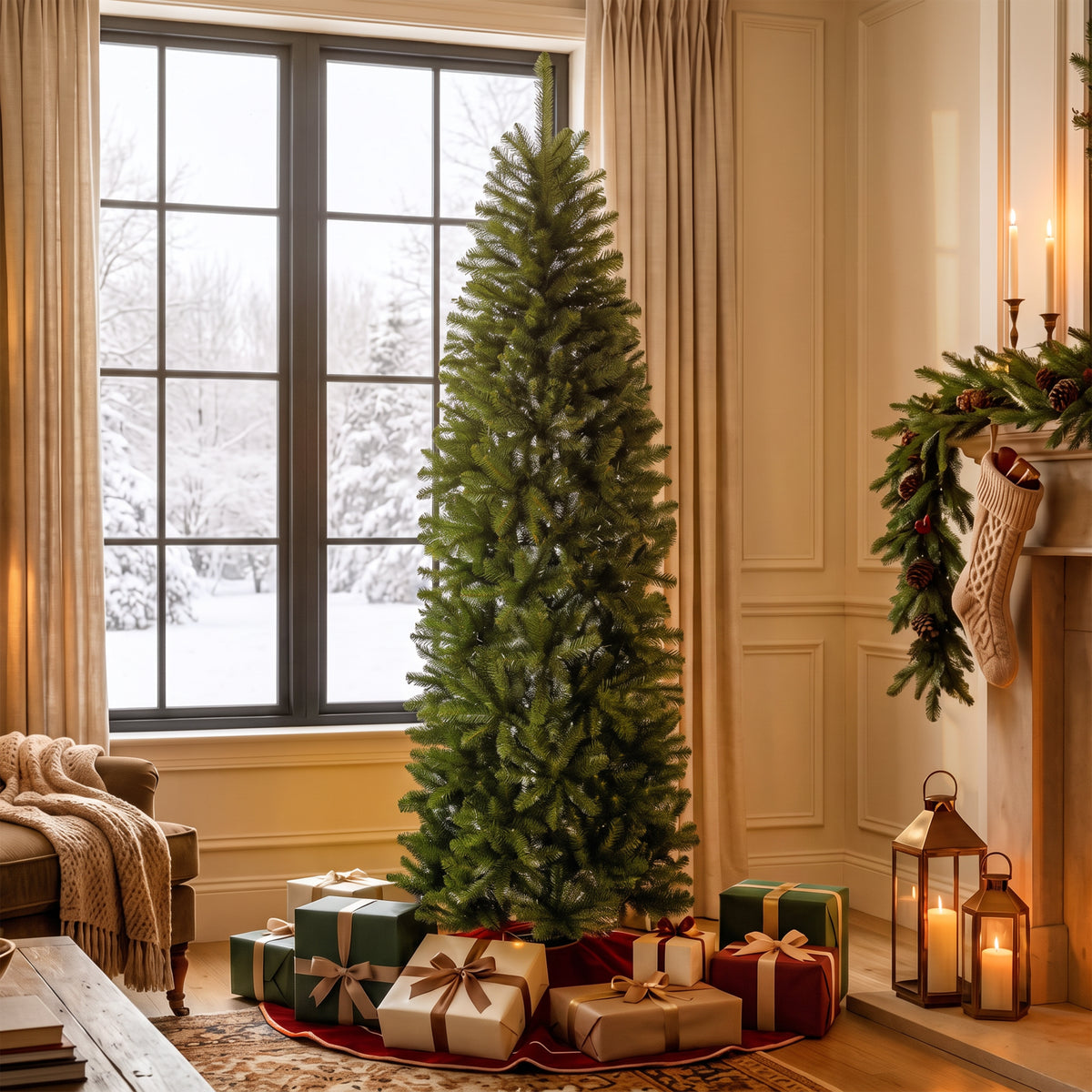6 ft. Kingswood Fir Pencil Slim Hinged Tree - National Tree Company