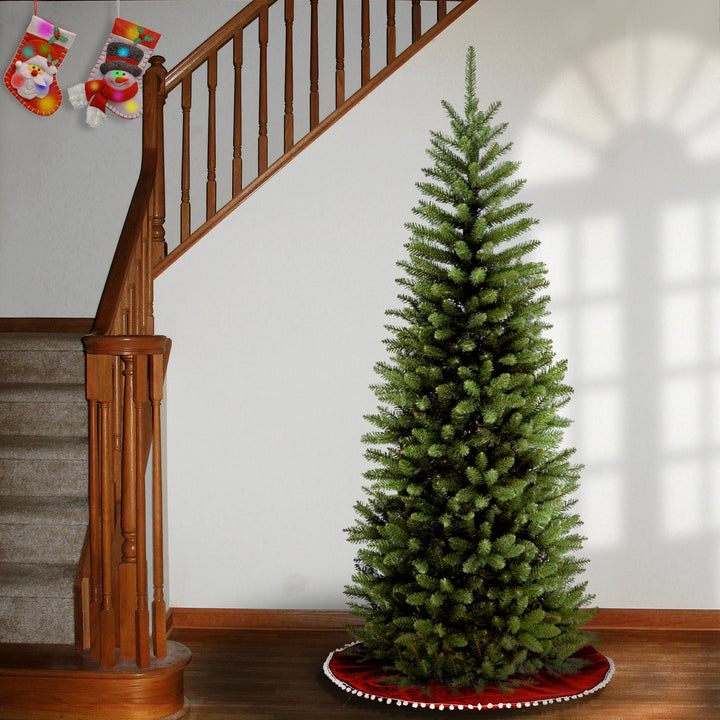 Artificial Slim Christmas Tree, Green, Kingswood Fir, Includes Stand, 6.5 Feet